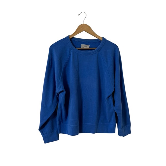 EVERLANE French Terry Blue Sweatshirt Pullover Crew Top - Picture 5 of 6